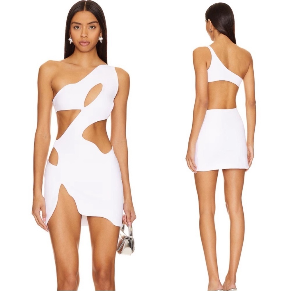 Mother of All Swan Mini Dress in White